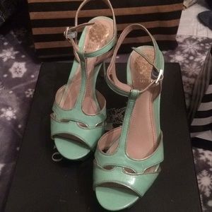 Tiffany blue colored heels